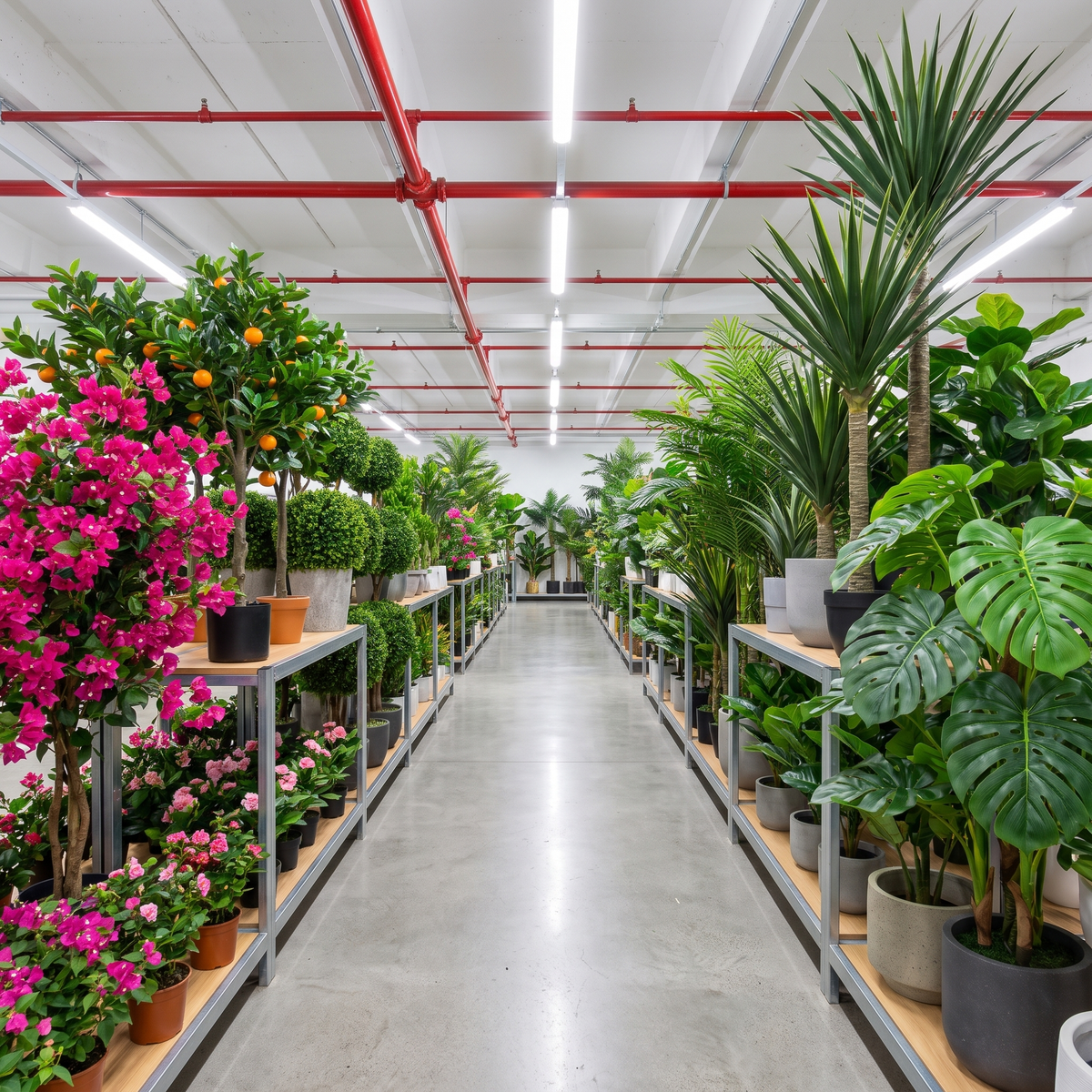 Jardín vertical en peluquería